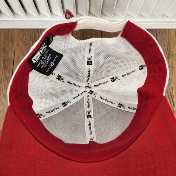 New Era Nebraska Cornhuskers Womens Strapback Hat Cap Red White Rhinestone NCAA - Picture 9 of 10